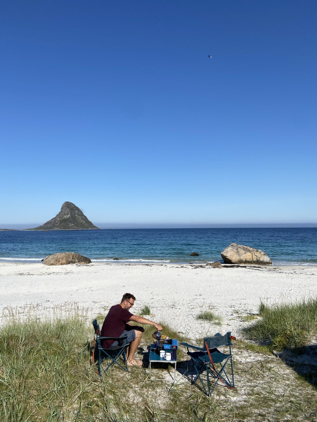 Roadtrip Nordkap: Stellplatz bei Bleik