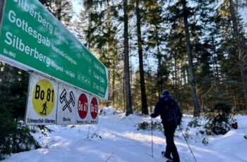 Schneeschuhwandern im Bayerischen Wald: Silberberg bei Bodenmais