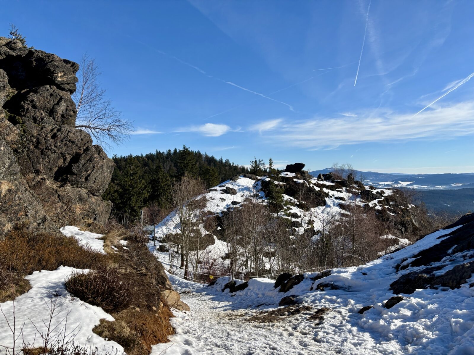 Schneeschuhwandern im Bayerischen Wald: Silberberg bei Bodenmais