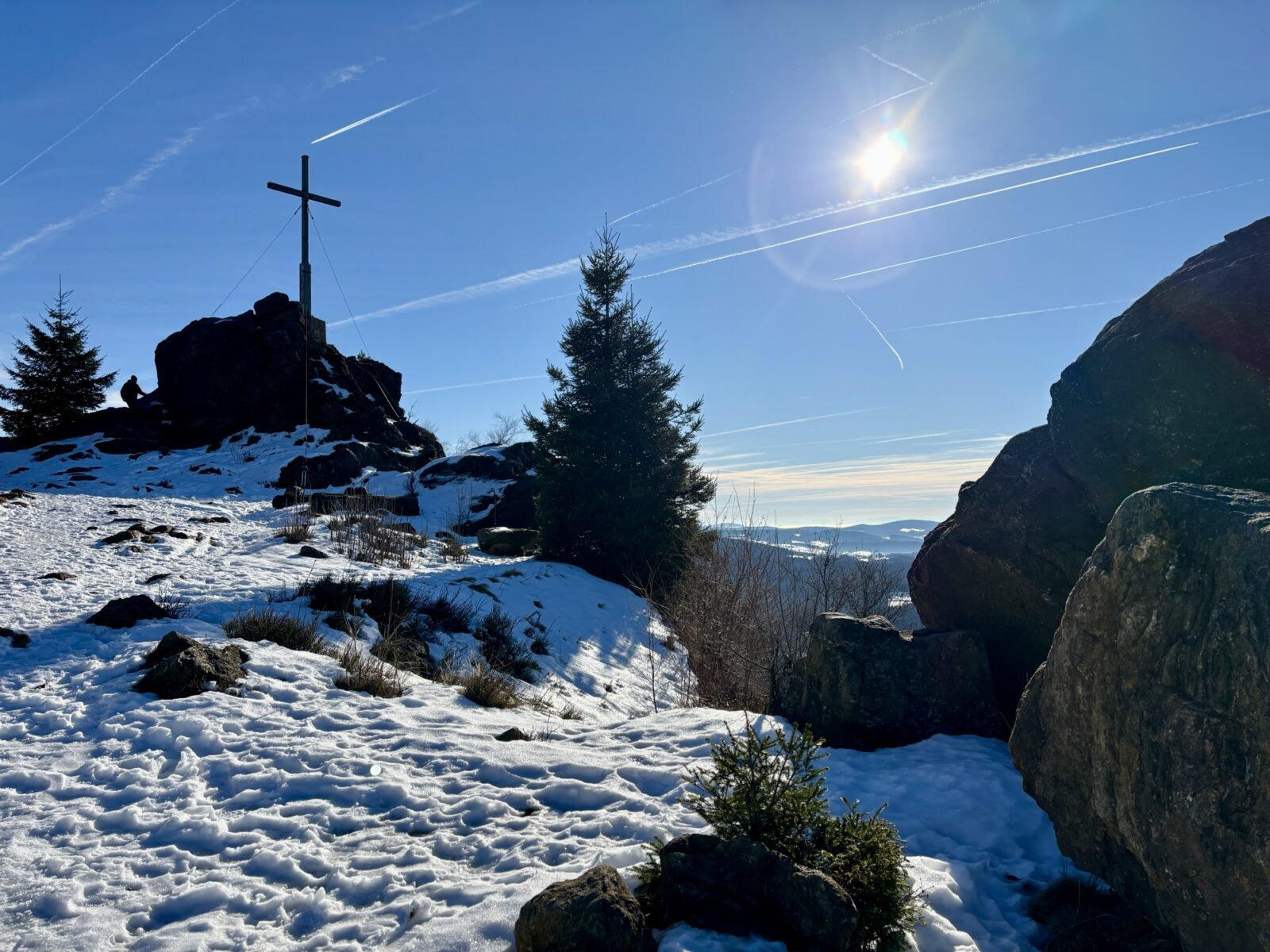 Schneeschuhwandern im Bayerischen Wald: Silberberg bei Bodenmais