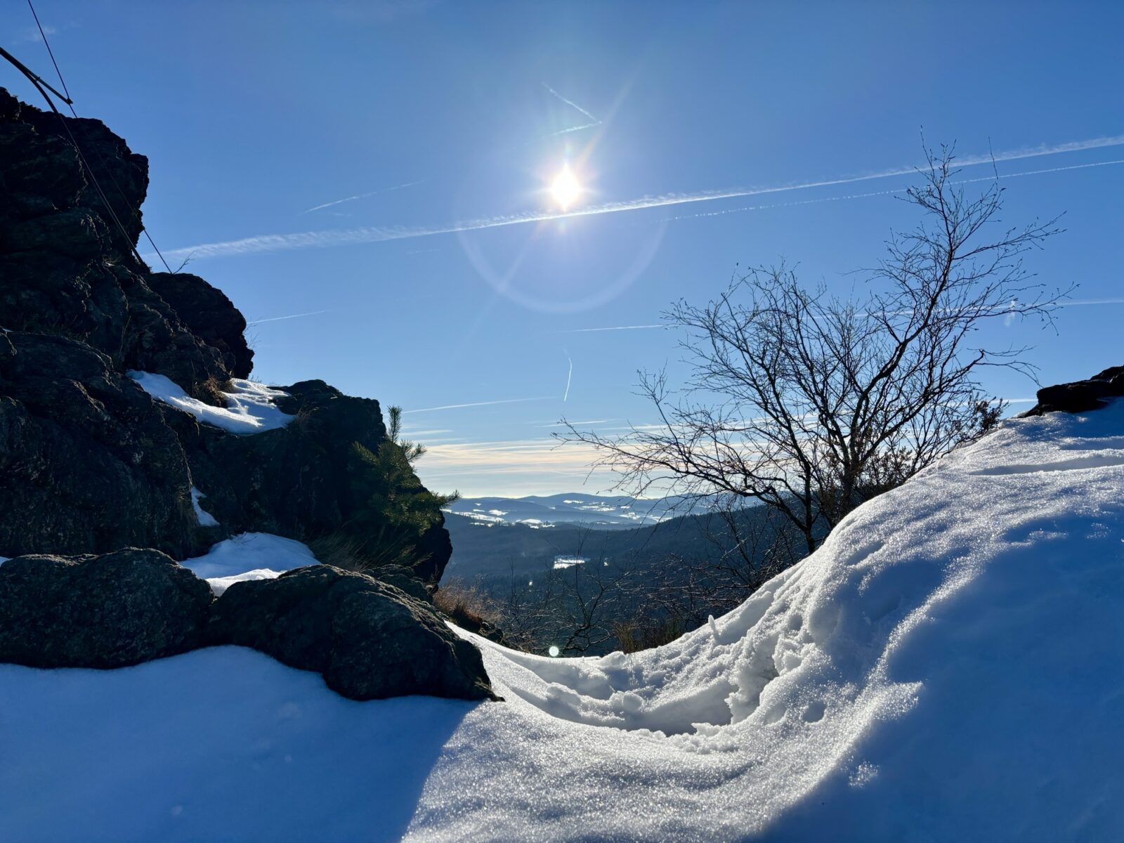 Schneeschuhwandern im Bayerischen Wald: Silberberg bei Bodenmais
